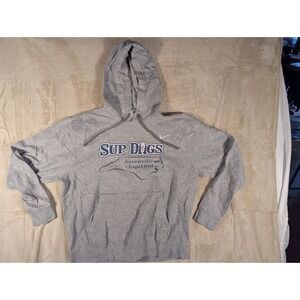 Nike Men's Sup Dogs Greenville Chapel Hill Fleece Hoodie Heather Grey Size Med
